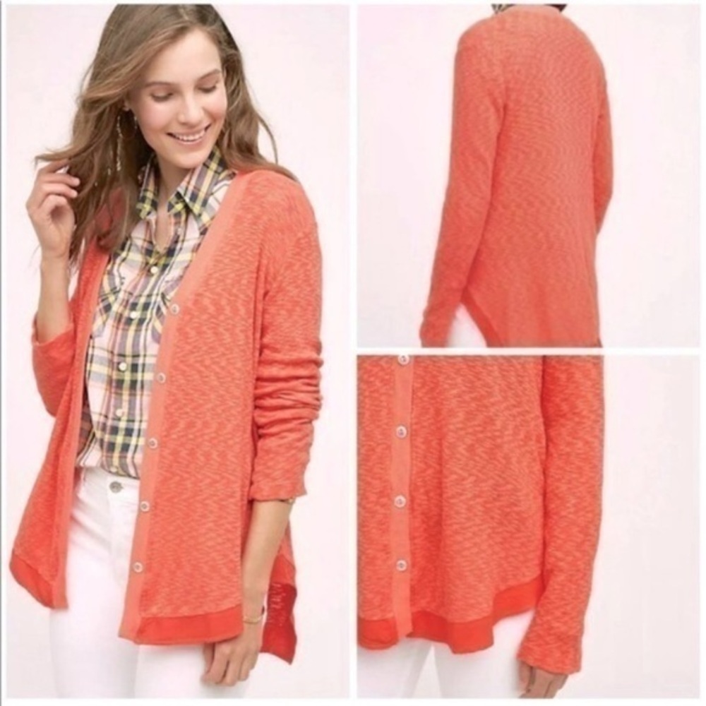 Anthropologie Left of Center Evie slub knit cardigan S